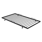 Metal Daybed with Curved Handle Design and Twin Size Trundle for Bedroom
