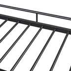 Metal Daybed with Curved Handle Design and Twin Size Trundle for Bedroom