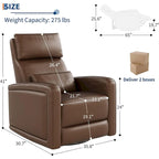 Manual Reclinder, 360 Swivel Rocking Glider Reclinder Chair with Ergonomic Backrest