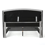 Light Grey King Size Modern Upholstered Platform Bed with Button-tufted Headboard for Bedroom