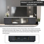 Black,White 62.9 TV Stand with 4 Drawers & Large Cabinet for TVs Up to 70