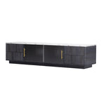 Black,White 62.9 TV Stand with 4 Drawers & Large Cabinet for TVs Up to 70