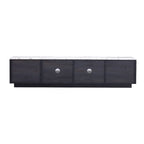 Black,White 62.9 TV Stand with 4 Drawers & Large Cabinet for TVs Up to 70