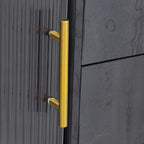 Black,White 62.9 TV Stand with 4 Drawers & Large Cabinet for TVs Up to 70