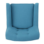 Modern 25 Upholstered Button Tufted Arm Chair with Rubber Wood Legs for Living Room