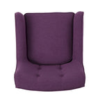 Modern 25 Upholstered Button Tufted Arm Chair with Rubber Wood Legs for Living Room