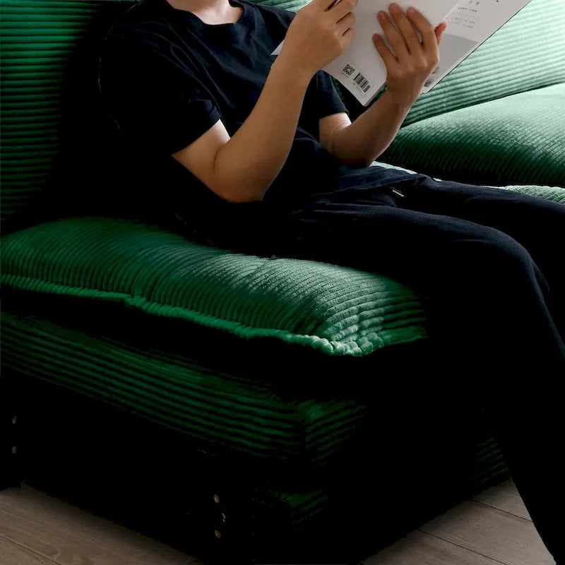 6-Piece Oversized Corduroy U-Shaped Modular Sectional Sofa with Ottomans