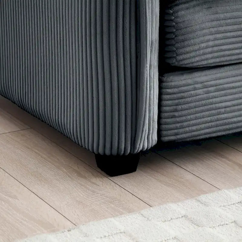 6-Piece Oversized Corduroy U-Shaped Modular Sectional Sofa with Ottomans