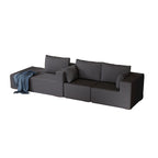 108.3 Corduroy L-Shaped Modular Cloud Sofa with Chaise Lounge