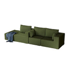 108.3 Corduroy L-Shaped Modular Cloud Sofa with Chaise Lounge