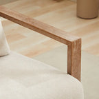 30.31 Linen Blend Upholstered Swivel Accent Chair