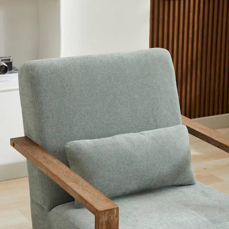 30.31 Linen Blend Upholstered Swivel Accent Chair