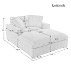 Beige 53.5 Chaise Lounge Chair