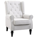 Cream White 29.3 High Back Tufted Accent Chair