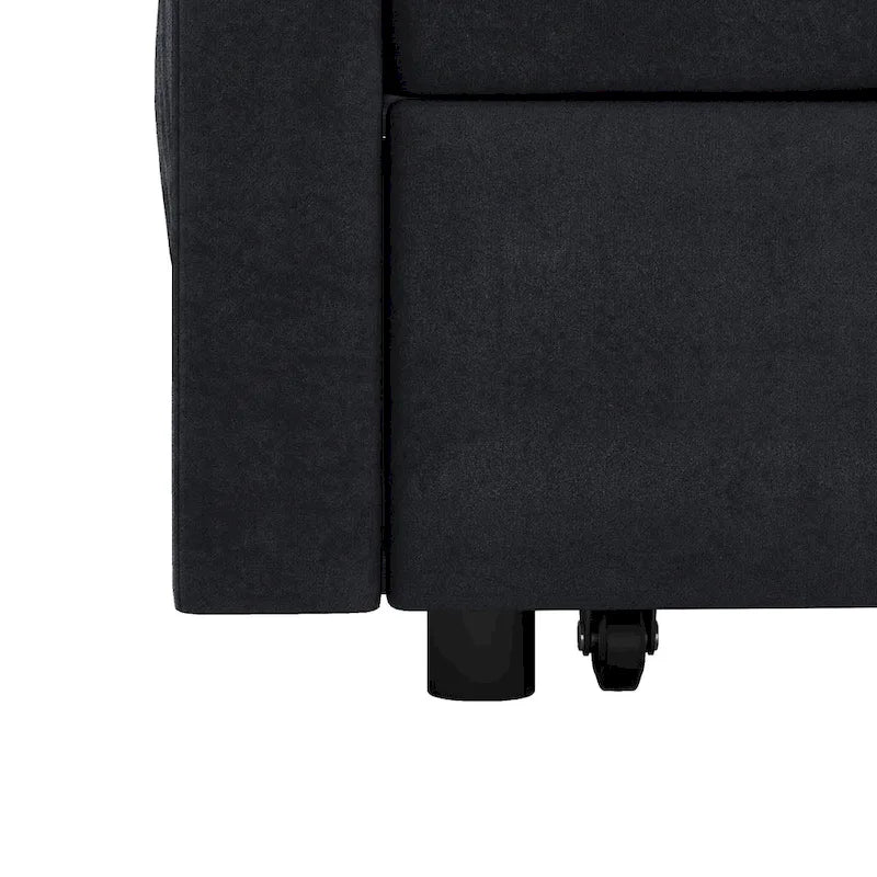 56 Foam 2-Seater Sofa Bed with Pull-Out Sleeper and Adjustable Backrest