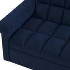 56 Foam 2-Seater Sofa Bed with Pull-Out Sleeper and Adjustable Backrest