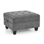 Grey 116 U-Shaped 6-Seat Modular Sectional Sofa with Four Individual Chairs and Two Corner Pieces, Includes Storage Options