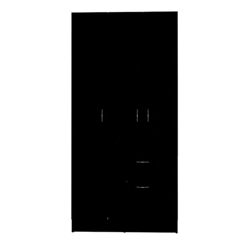 32.2 Modern Double-door Armoire with Five Shelves and One Drawer for Bedroom