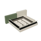 King Special-shaped Upholstered Platform Bed with Storage