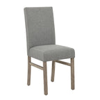 Rustic Style 5-Piece Dining Set with Rectangular Small Space Table and 4 Upholstered Dining Chairs