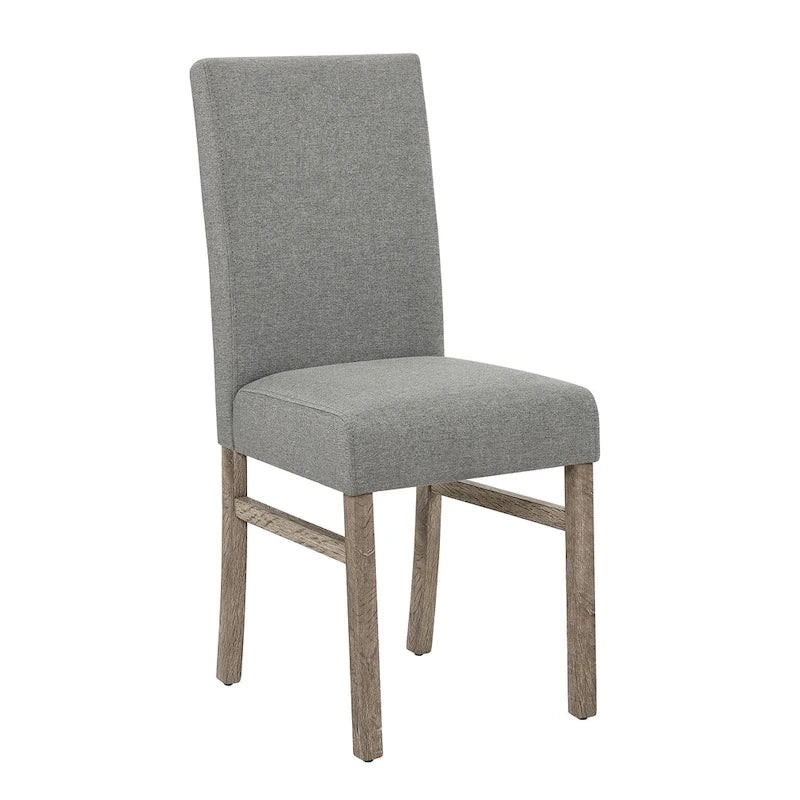 Rustic Style 5-Piece Dining Set with Rectangular Small Space Table and 4 Upholstered Dining Chairs