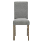 Rustic Style 5-Piece Dining Set with Rectangular Small Space Table and 4 Upholstered Dining Chairs
