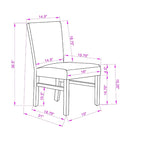 Rustic Style 5-Piece Dining Set with Rectangular Small Space Table and 4 Upholstered Dining Chairs