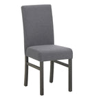 Rustic Style 5-Piece Dining Set with Rectangular Small Space Table and 4 Upholstered Dining Chairs
