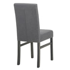 Rustic Style 5-Piece Dining Set with Rectangular Small Space Table and 4 Upholstered Dining Chairs