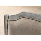 Vintage Style 5-Piece Weathered Finish Dining Set with Round Pedestal Table and 4 Upholstered Dining Chairs