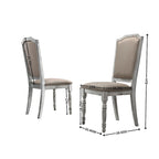 Vintage Style 5-Piece Weathered Finish Dining Set with Round Pedestal Table and 4 Upholstered Dining Chairs