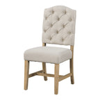 Natural Wood Wash Retro 5-Piece Wooden Dining Table Set with Extendable Round Table & 4 Chairs