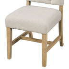 Natural Wood Wash Retro 5-Piece Wooden Dining Table Set with Extendable Round Table & 4 Chairs