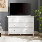 Farmhouse Modern 7-Drawer Horizontal Dresser, Cabinet, Storage Clothes, Storage Drawers Cabinet for Living Room