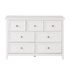 Farmhouse Modern 7-Drawer Horizontal Dresser, Cabinet, Storage Clothes, Storage Drawers Cabinet for Living Room