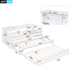 Twin XL Daybed with Trundles, Shelves & USB