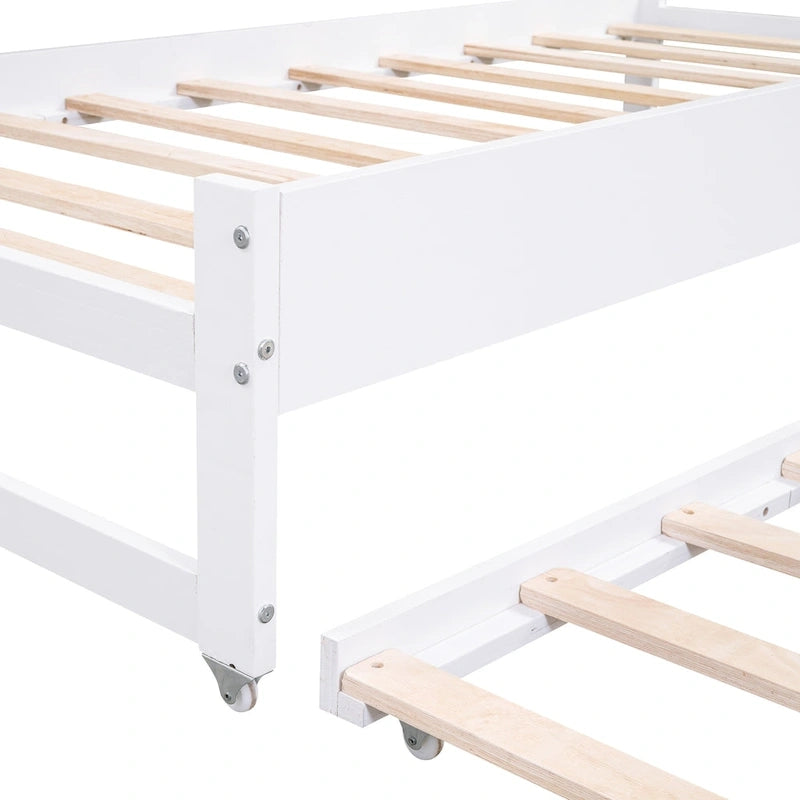 Twin XL Daybed with Trundles, Shelves & USB