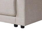 124 Chenille 4-Seater L-Shaped Sofa with Storage Console, USB