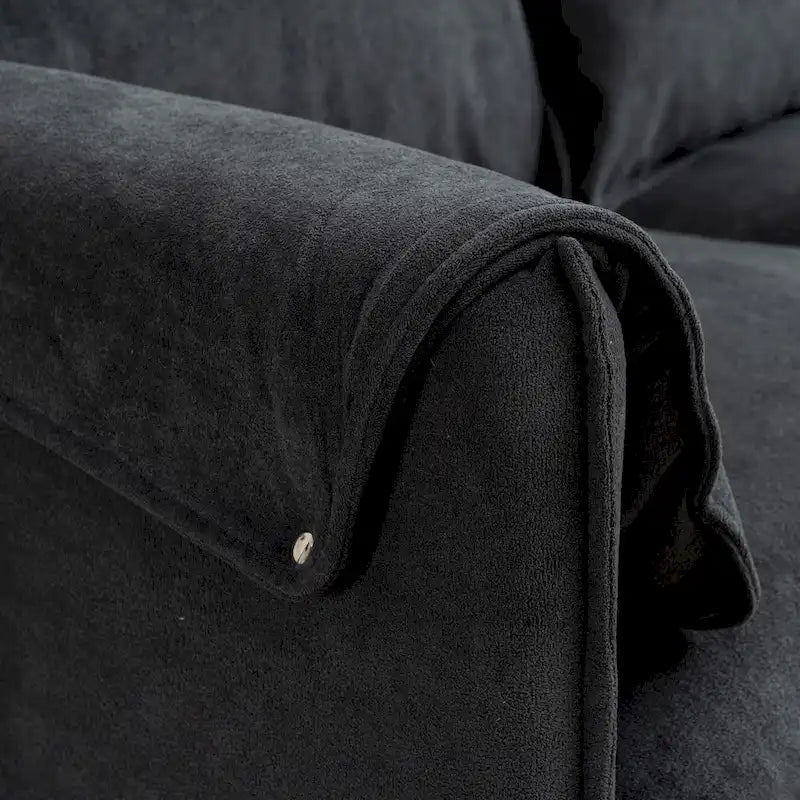 78.74 3-Seater L-Shaped Convertible Sofa with Footstools & Storage