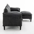78.74 3-Seater L-Shaped Convertible Sofa with Footstools & Storage