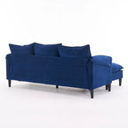 78.74 3-Seater L-Shaped Convertible Sofa with Footstools & Storage