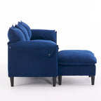 78.74 3-Seater L-Shaped Convertible Sofa with Footstools & Storage