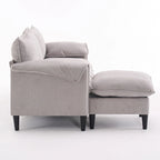 78.74 3-Seater L-Shaped Convertible Sofa with Footstools & Storage