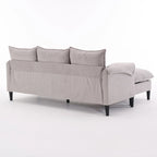 78.74 3-Seater L-Shaped Convertible Sofa with Footstools & Storage