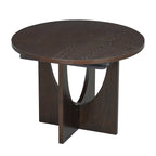 Modern Style 5-Piece Extendable Round Dining Table Set with Removable Leaf and Upholstered Dining Chairs