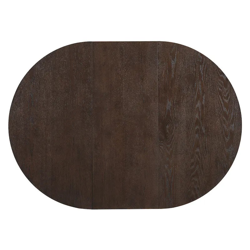 Modern Style 5-Piece Extendable Round Dining Table Set with Removable Leaf and Upholstered Dining Chairs