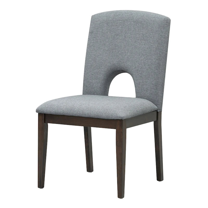 Modern Style 5-Piece Extendable Round Dining Table Set with Removable Leaf and Upholstered Dining Chairs