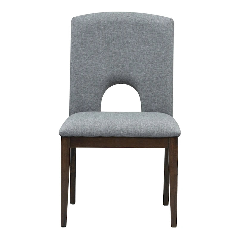 Modern Style 5-Piece Extendable Round Dining Table Set with Removable Leaf and Upholstered Dining Chairs
