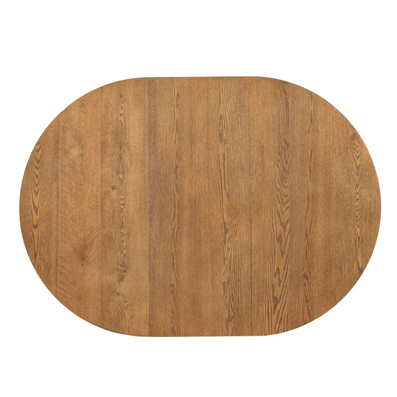 Modern Style 5-Piece Extendable Round Dining Table Set with Removable Leaf and Upholstered Dining Chairs