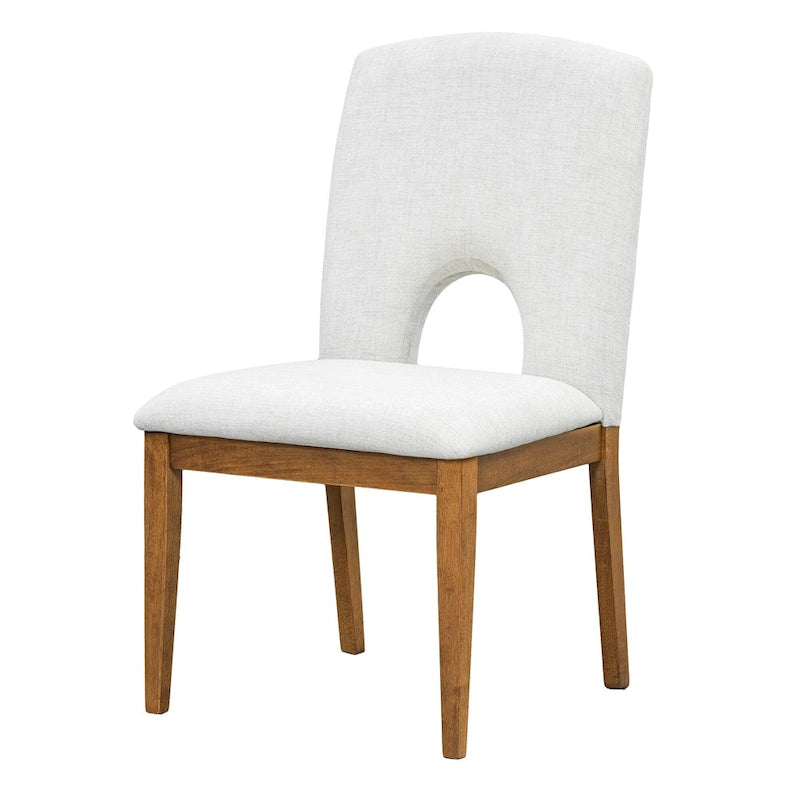 Modern Style 5-Piece Extendable Round Dining Table Set with Removable Leaf and Upholstered Dining Chairs
